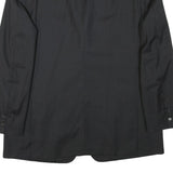 CERRUTI Mens Black Wool Classic Jacket L Woven Button Formal Blazer