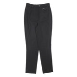 PRADA Womens Wool Blend Black Slim Tapered Trousers W26 L28 Stylish Zip Pockets