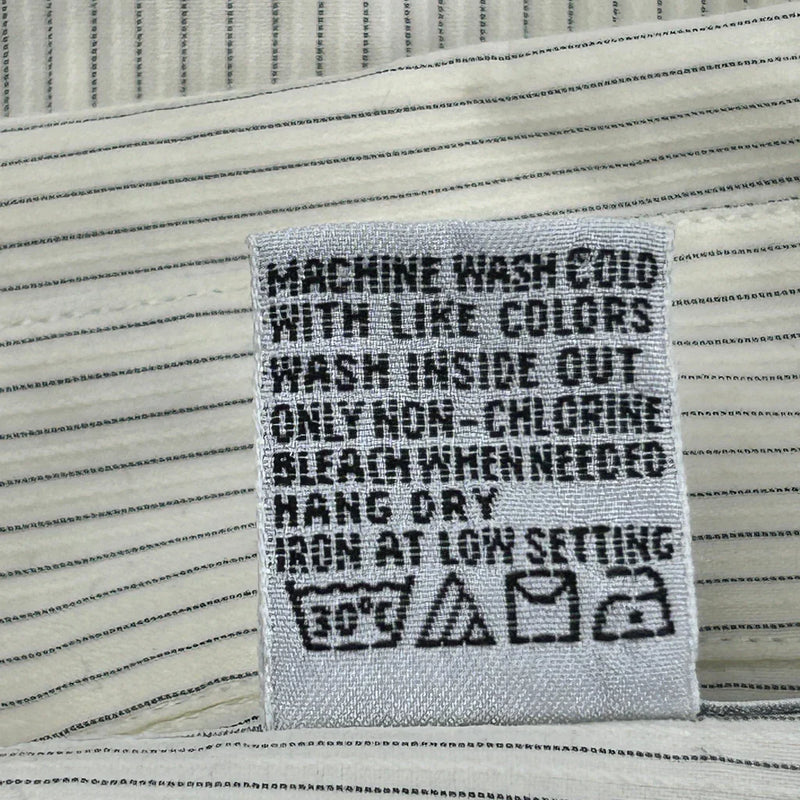 Armani Exchange Striped Shirt - Large Beige Cotton Blend