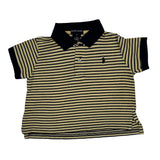 Age 2 Ralph Lauren Striped Polo Shirt - 3XS Navy Cotton
