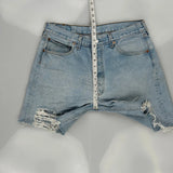 Levis Denim Shorts - 31W 10L Light Wash Denim