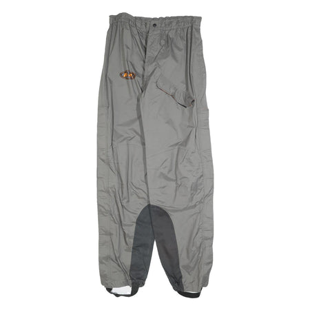 HARLEY DAVIDSON Mens Grey Polyester Relaxed Cargo Trousers W36 L34