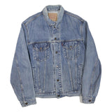 LEVI'S Mens Blue Denim Cotton Blend Button Jacket XL Classic Casual Retro