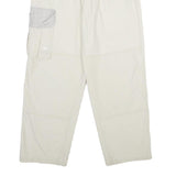 BISON EQUIPMENT Mens White Beige Regular Fit Straight Leg Trousers W32 L30