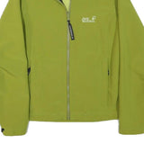 JACK WOLFSKIN Womens Green Outdoor Jacket UK 8 Polyester Blend Zip Softshell