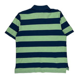Lacoste Striped Polo Shirt - Large Blue Cotton