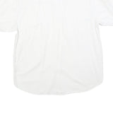 UNDERGROUND Mens White Cotton Blend Short Sleeve Shirt L Casual Workwear