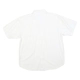 UNDERGROUND Mens White Cotton Blend Short Sleeve Shirt L Casual Workwear