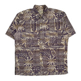 Cooke Street Floral Hawaiian Shirt - Medium Beige Cotton