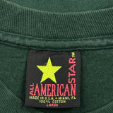 Florida All American Star Single Stitch T-Shirt - Large Green Cotton