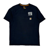 State Tech Electrical Technology Carhartt Graphic T-Shirt - Large Navy Cotton