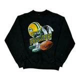 Vintage Green Bay Packers Fruit Of The Loom Nfl Sweatshirt - Large Black Cotton Blend
