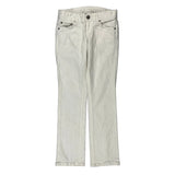 Armani Exchange Graphic Jeans - 26W UK 4 White Cotton