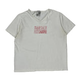 Just Do It Nike T-Shirt - Large White Cotton