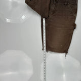 Carhartt Double Knee Carpenter Shorts - 30W 9L Brown Cotton