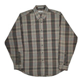 Levis Checked Patterned Shirt - Large Gray Polyester Blend