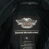 Genuine Motorclothes Harley Davidson Short Sleeve Shirt - Medium Black Cotton