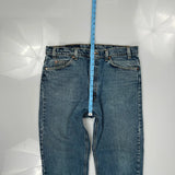 505 Orange Tab Levis Jeans - 35W 30L Blue Cotton