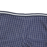 FILA Womens Blue & White Checked Casual Shorts L W36 Zip Pockets Relaxed Fit