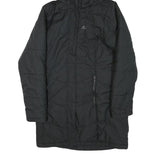 JACK WOLFSKIN Womens Black Outdoor Jacket M Polyester Blend Quilted Hooded Zip