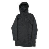 JACK WOLFSKIN Womens Black Outdoor Jacket M Polyester Blend Quilted Hooded Zip
