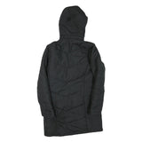 JACK WOLFSKIN Womens Black Outdoor Jacket M Polyester Blend Quilted Hooded Zip