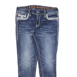 ROCK REVIVAL Womens Jeans Blue Slim Skinny Denim Medium W30 L27 Embroidered