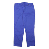 CALVIN KLEIN Womens Cotton Blend Blue Slim Slim Leg Trousers W30 L26 Casual