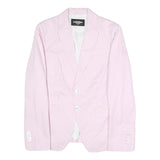 DSQUARED2 Womens Pink Button Jacket S Polyester Blend Tailored Plain Elegant
