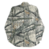 RUSSELL OUTDOORS Mens Green & Beige Camo Pullover M Long Sleeve Sweatshirt