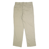 DICKIES Mens Classic Beige Trousers W36 L34 Zip Closure Plain Fit Workwear