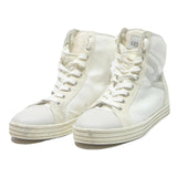 HOGAN High Top Womens White Leather Trainers UK 4.5 Stylish Zip Back