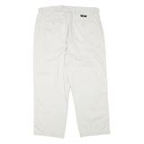 POLO RALPH LAUREN Mens Cotton Blend Relaxed White Trousers W37 L27 Casual
