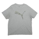 PUMA Mens Grey & Camouflage Graphic T-Shirt 2XL Short Sleeve Crew Neck Cotton