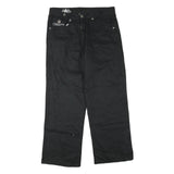Black Mens Regular Fit Cotton Blend Denim Jeans W34 L30 With Back Pocket Detail