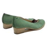 SCHATULLE Womens Green Synthetic Block Heel Shoes UK 6 Comfortable Stylish