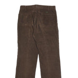 WRANGLER Mens Cotton Blend Brown Regular Straight Trousers W34 L34 Casual
