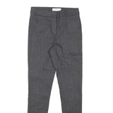 REISS Womens Cotton Blend Black Slim Tapered Trousers W25 L27 Elegant Fabric