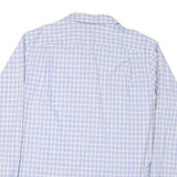 TOMMY HILFIGER Mens Blue Check Shirt XL Button Collar Long Sleeve Cotton Blend