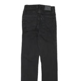 LEVI'S Womens Regular Black Denim Raw Hem Jeans W22 L27 Stylish Comfort