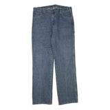 DICKIES Mens Blue Regular Straight Denim Medium Zip W36 L34 Cotton Blend