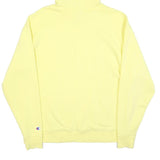 CHAMPION Mens Yellow Pullover Hoodie XL Cotton Blend Drawstring
