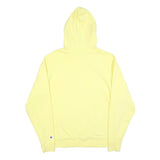 CHAMPION Mens Yellow Pullover Hoodie XL Cotton Blend Drawstring