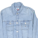 TOMMY HILFIGER Mens Blue Denim Jacket M Cotton Blend Button Casual Classic