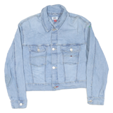 TOMMY HILFIGER Mens Blue Denim Jacket M Cotton Blend Button Casual Classic