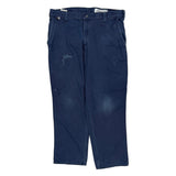 Carhartt Carpenter Trousers - 36W 30L Blue Cotton Blend