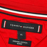 Tommy Hilfiger Striped T-Shirt - XL Red Cotton Blend