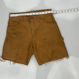 Dickies Carpenter Shorts - 32W 10L Brown Cotton