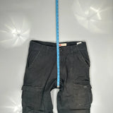 Wrangler Cargo Trousers - 34W 32L Black Cotton