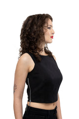 Zipped TENCEL™ Crop Top